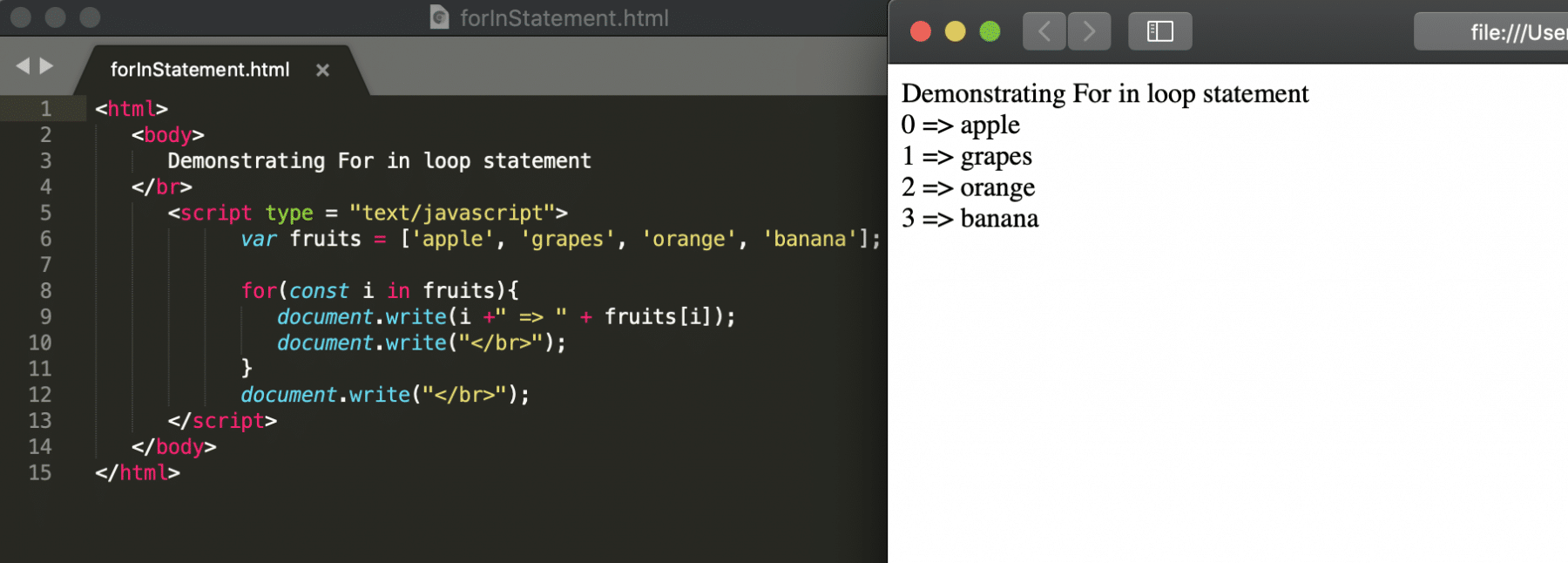 JavaScript Loop While, DoWhile, For and ForIn Loops in JavaScript